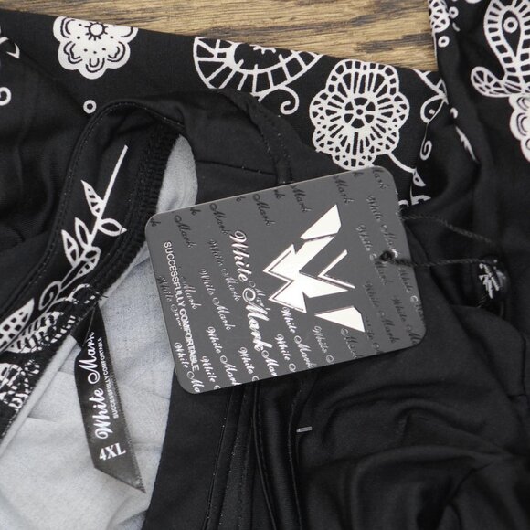 NWT White Mark Womens Plus Size Dulce Tunic Top Black / White 4X - Picture 7 of 9